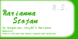 marianna stojan business card